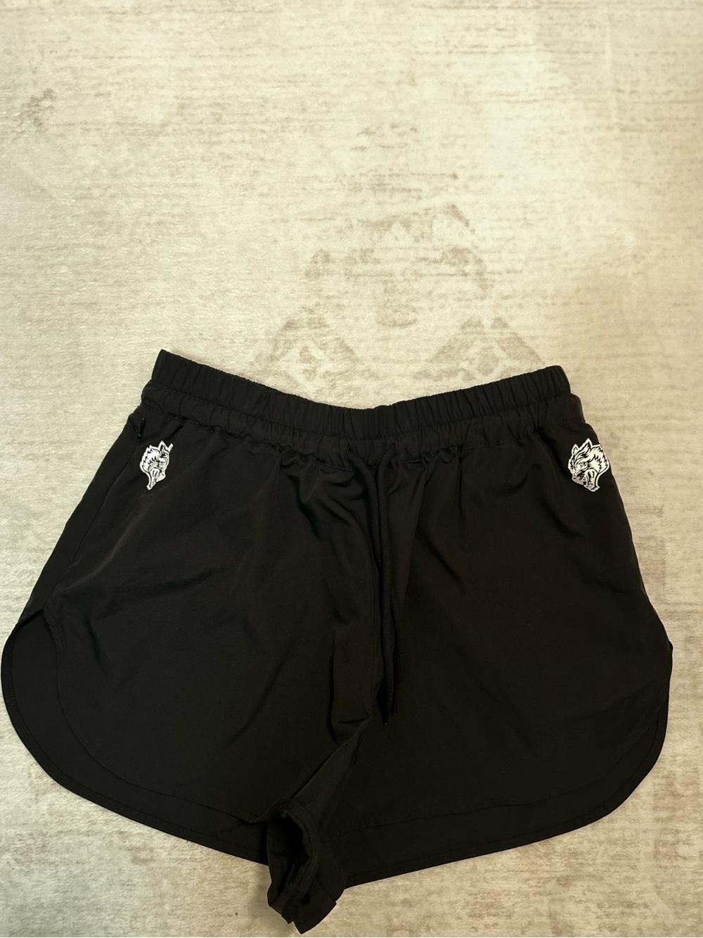 🇺🇸 JULY 4TH SALE!! 
Darc Sport Black Women’s Athletic Shorts with Wolf Patch